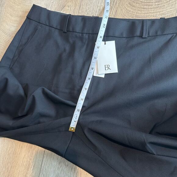 Banana Republic Siena Straight Italian Wool Blend Pant Black 10 Petite - Picture 11 of 12